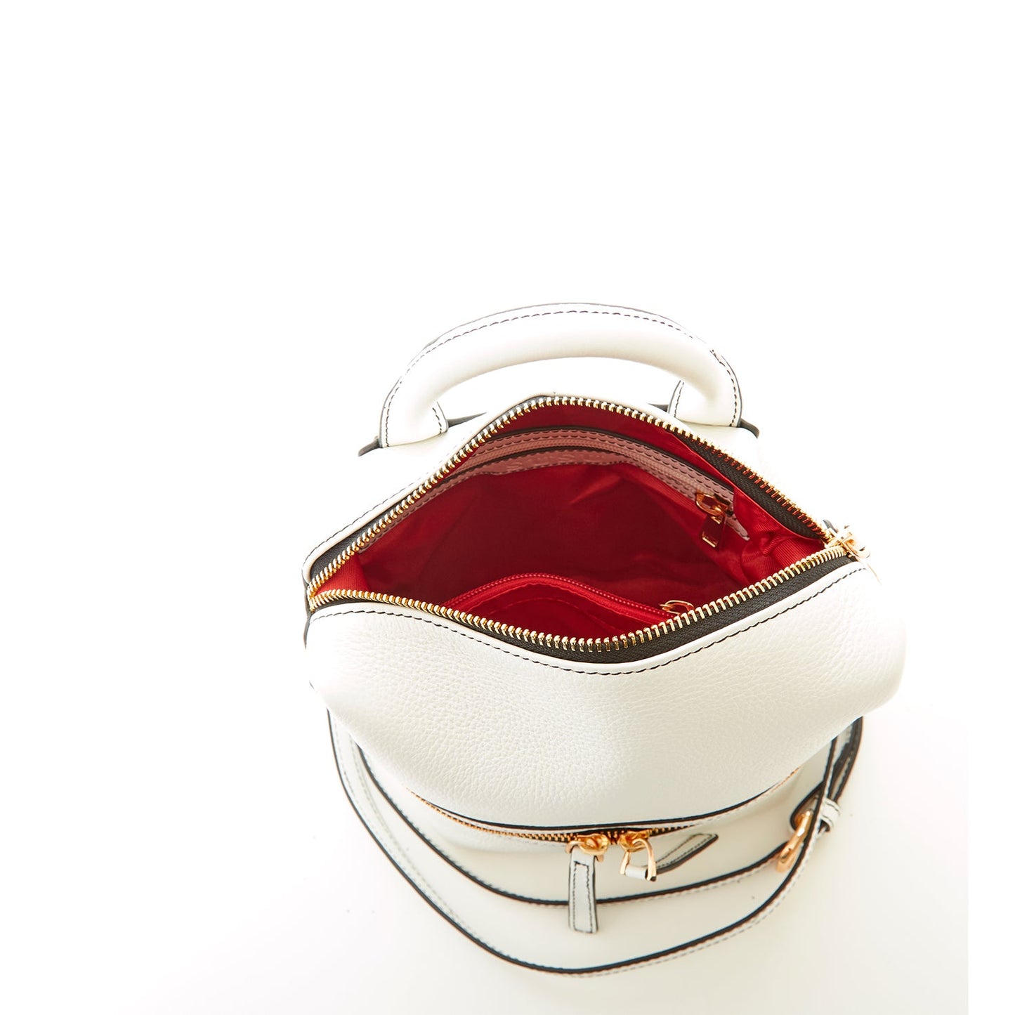 SUSU Leather Backpack for Women  White Purse Convertible Crossbody Bag
