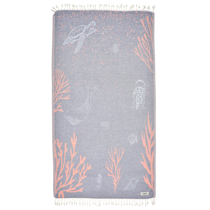 Exclusive Deep Blue Peshtemal Pure Cotton Beach Towel