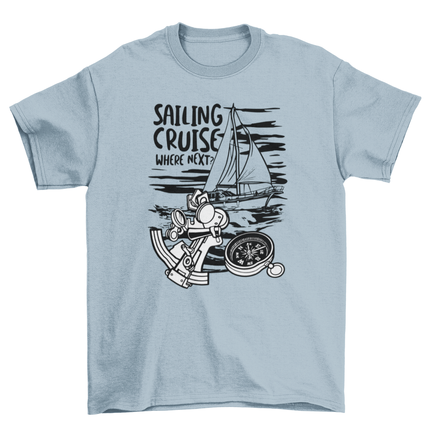 Sailing cruise t-shirt design