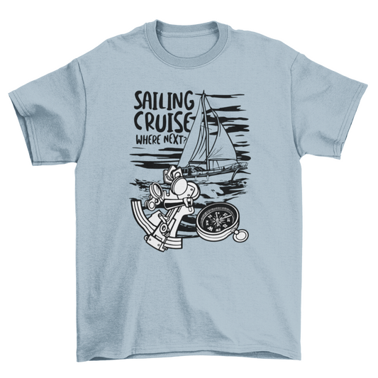 Sailing cruise t-shirt design