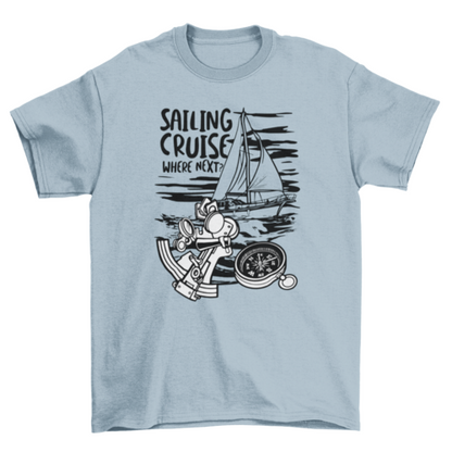 Sailing cruise t-shirt design