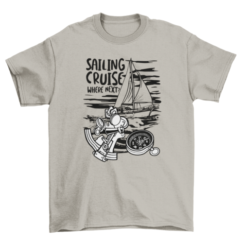 Sailing cruise t-shirt design