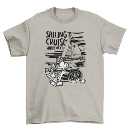 Sailing cruise t-shirt design