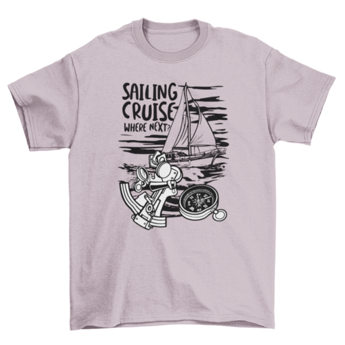Sailing cruise t-shirt design