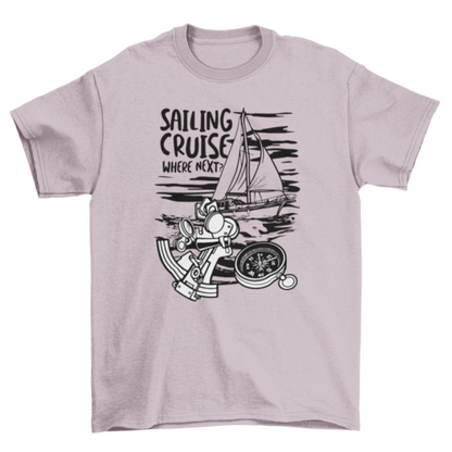 Sailing cruise t-shirt design