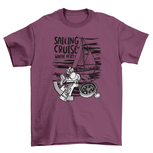 Sailing cruise t-shirt design