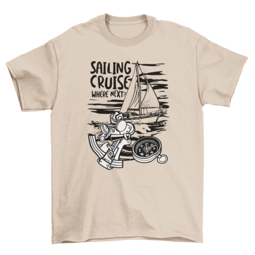 Sailing cruise t-shirt design