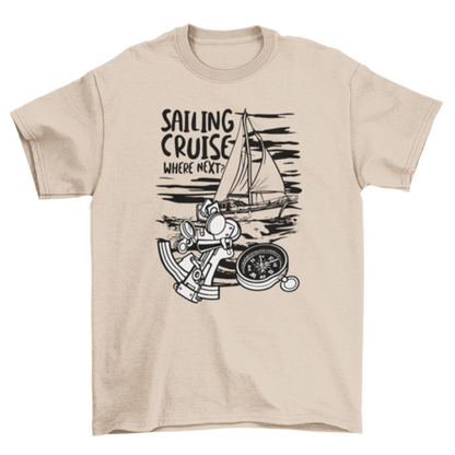Sailing cruise t-shirt design