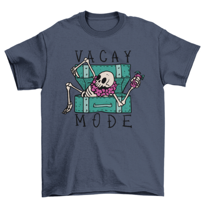 Vacation skeleton luggage t-shirt