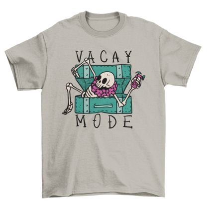 Vacation skeleton luggage t-shirt