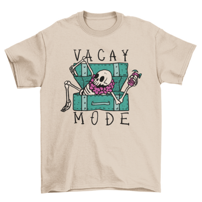 Vacation skeleton luggage t-shirt